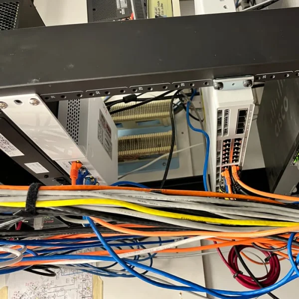 Server rack and network infrastructure maintained by EuroAsia IT